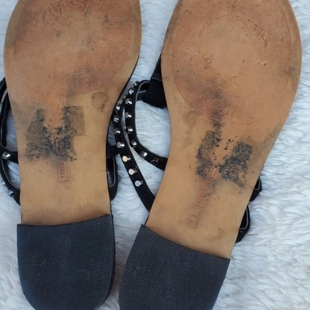 Vince Camuto Black Glitter Thong Punk sandals 7.5 - Picture 9 of 12